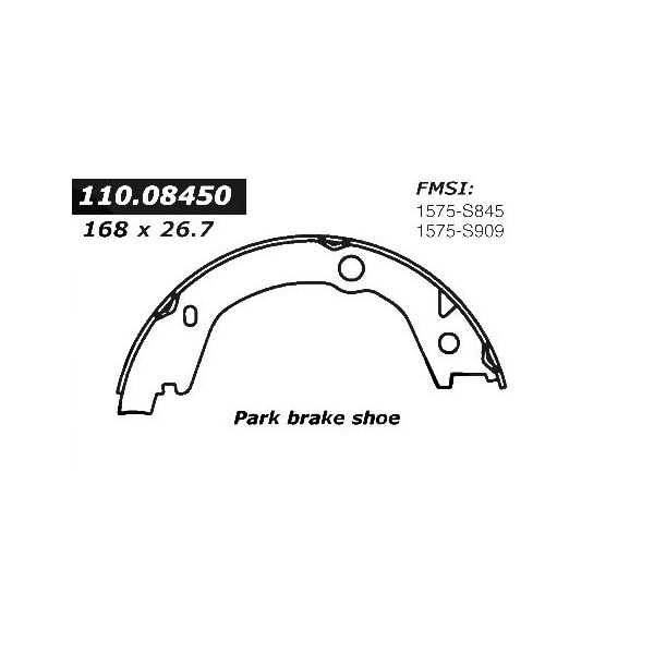 Centric Parts Centric Brake Shoes, 111.08450 111.08450 - main